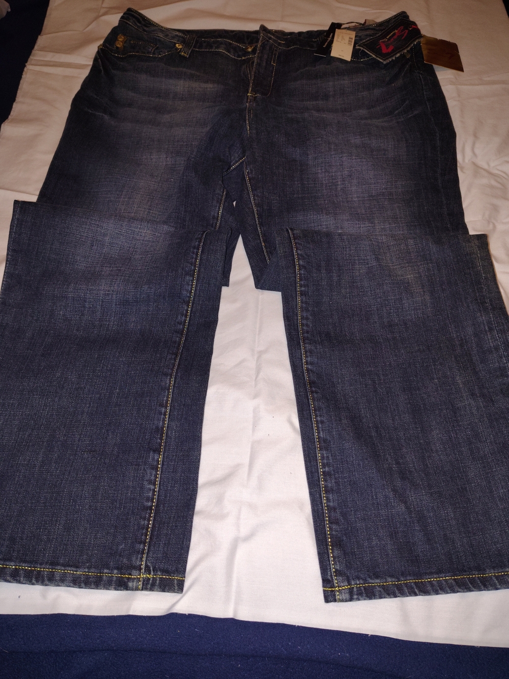 Seven7 Indigo Wide Leg Flare Jeans
